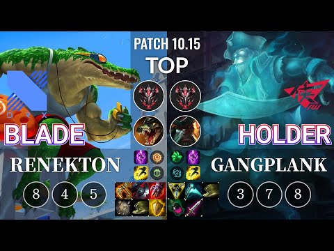 DRX Blade Renekton vs RW Holder Gangplank Top - KR Patch 10.15