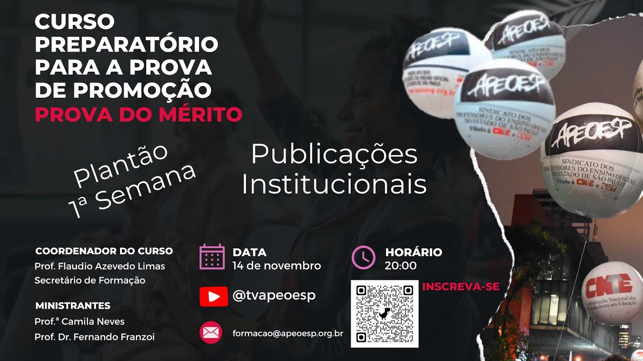 Curso Preparatório para a Prova do Mérito - Plantão 1ª Semana - Publicações Institucionais