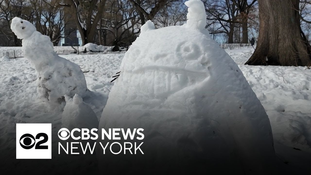 Snow sculptures popping up across NYC in wake of blizzard
