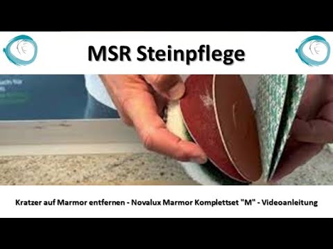 Kratzer auf Marmor entfernen - Novalux Marmor Komplettset "M" - Videoanleitung