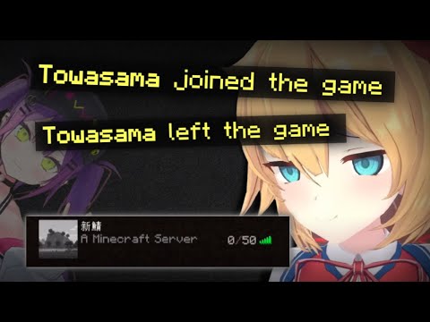 Haachama Greets Towa, Only For Towa To Suddenly Leave Minecraft【Hololive ENG Sub】