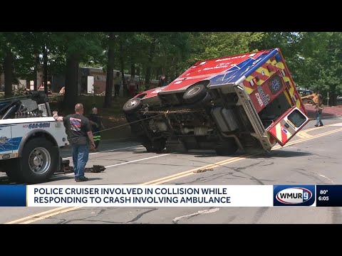 Police cruiser, ambulance, fire truck involved in separate crashes in Manchester