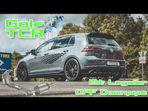 Golf 7 GTI TCR with HJS OPF downpipe and 3.5-inch NGM flap exhaust system with TÜV approval!