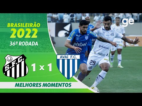 Gols e lances de Santos x Avaí