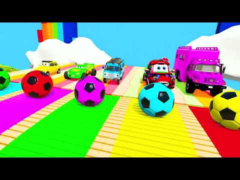 Funny cars vs slide color and portal trap - Cars vs Monster Trucks - BeamNG