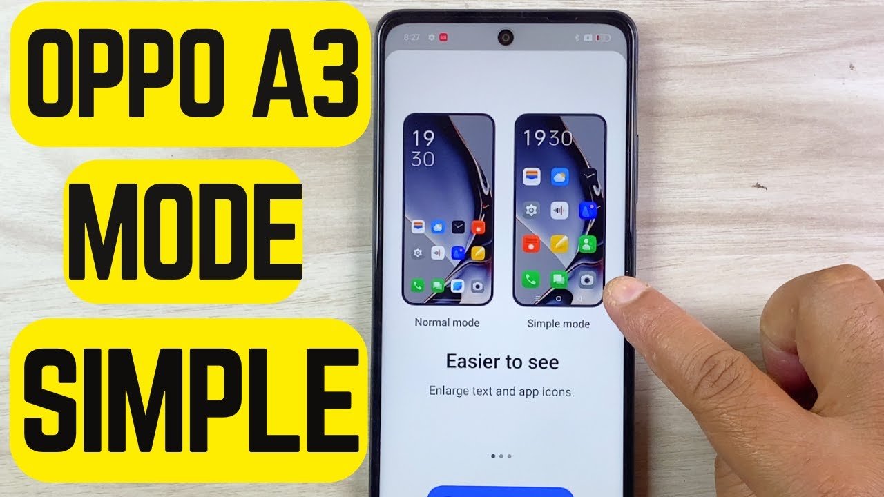 🔍 Oppo A3 – How to Enable & Use Simple Mode | Easy Setup Tutorial 📱