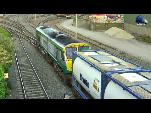 GM 215 Locomotive Shunting IWT Train in North Wall Shunting Yard, Dublin - 08 June 2023