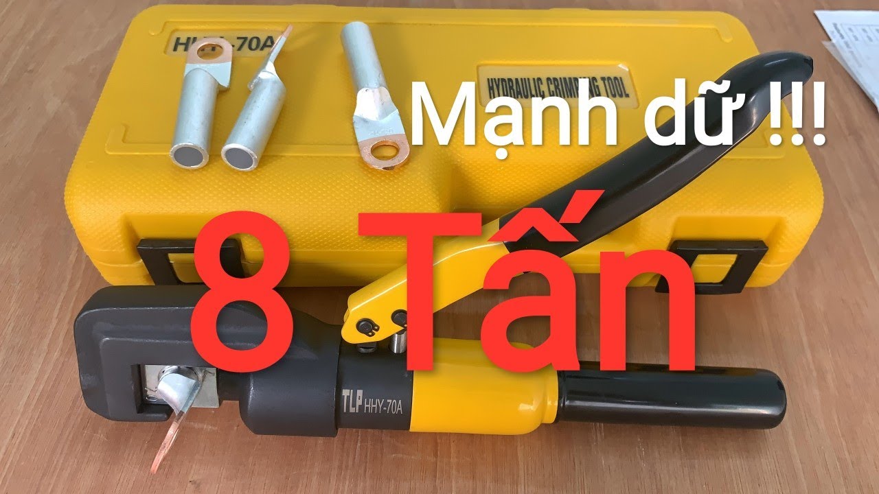 Video Kìm bấm cos thủy lực TLP HHY-70A - Kìm bấm cos thủy lực TLP HHY-70A (5 tấn, 70 mm2)