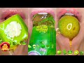 Satisfying ASMR Eating Green Food Emoji Challenge