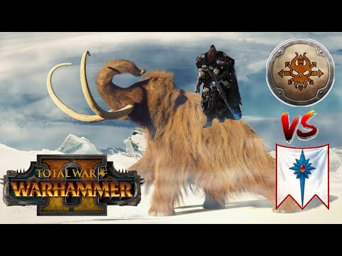 Norsca vs High Elves - DOUBLE MAMMOTH | Total War: Warhammer 2