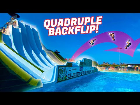 INSANITY OF MEGA WATER RAMPS! *QUAD FLIPS*