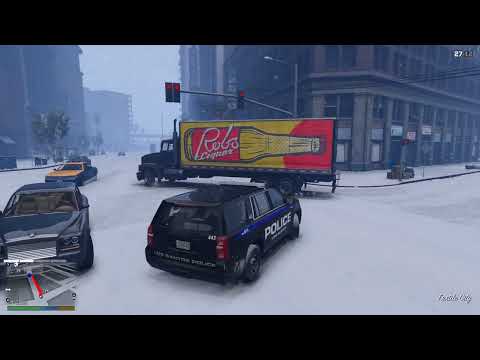 Patrol in snow day - GTA V LSPDFR