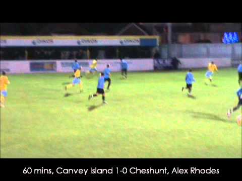 Canvey Island 2 - 0 Cheshunt - 13/12/11 - Alex Rhodes (60mins)