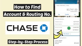 How to Find Chase Account and Routing Numbers | How do I find my Chase account number and sort code
