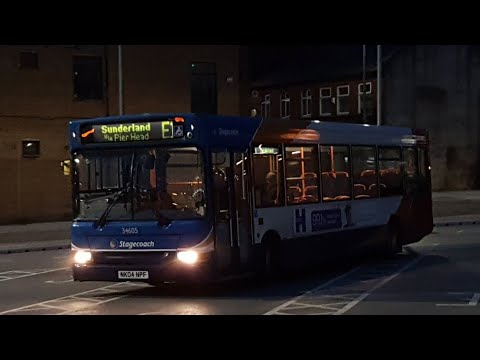 TWILIGHT DART: Route E1 | NK04NPF/34605 - Stagecoach North East: Dennis Dart SLF/Transbus Pointer