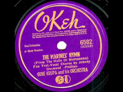 The Marines' Hymn by Gene Krupa & Orchestra on 1942 Okeh 78.