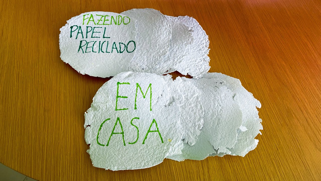 Fazendo papel reciclado em casa!