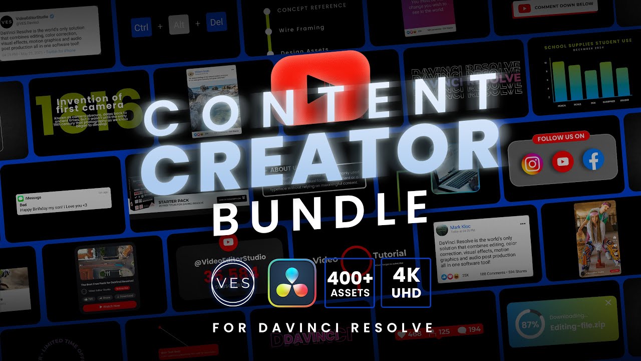 Content Creator Bundle for Davinci Resolve