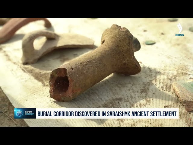 Сарайшық қаласынан көне кесененің бөлігі табылды