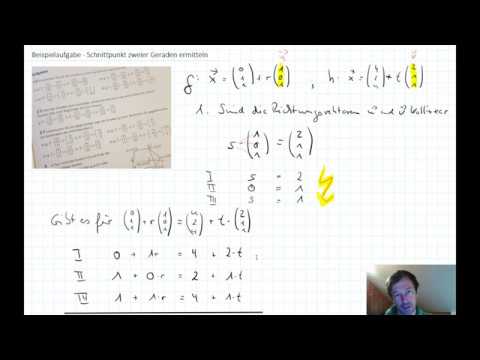 Schnittpunkt zweier Geraden im Raum bestimmen [Q1 - Lineare Algebra]