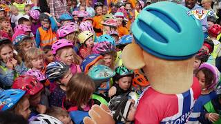 VM-maskoten APA besøkte "Den store sykkeldagen" på Slåtthaug