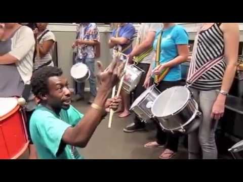 Mocidade Bossa long break video 2 of 3 Mestre Fred explaining the patterns for each instrument