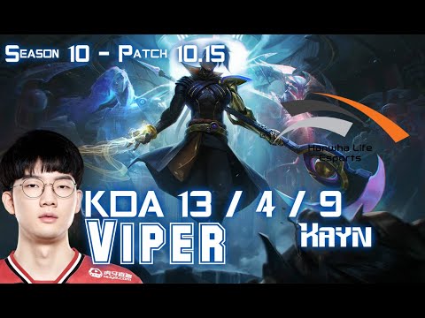 HLE Viper KAYN vs OLAF Jungle - Patch 10.15 KR Ranked