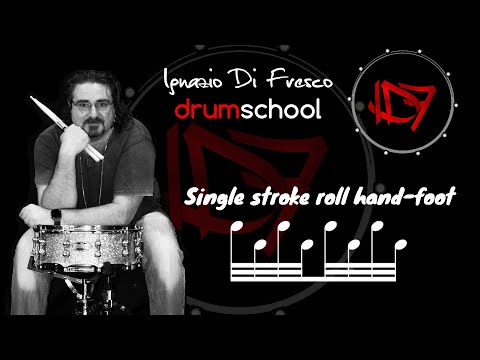 Ignazio Di Fresco Drum lesson - Single stroke roll hand - foot