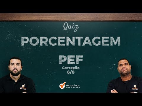 CONCURSO PEF/SME - RJ: APRENDA  PORCENTAGEM EM POUCOS MINUTOS .[2019]