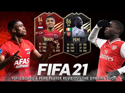 TOTW DUO! MYRON BOADU & NICOLAS PEPE PLAYER REVIEWS!! FIFA 21 ULTIMATE TEAM