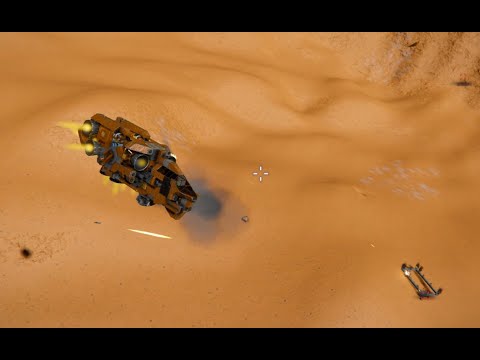Space Engineers - gunship-style ground attack drone autopilot behavior. Immune to vanilla turrets.
