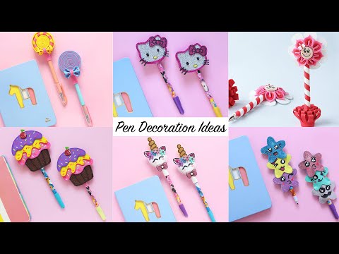 Pen Decoration Ideas | 6 Easy DIY Pen & Pencil Decorations | Back to School Supplies