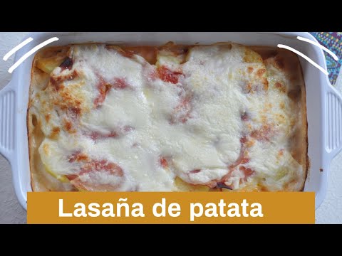 Lasaña de patata con jamón