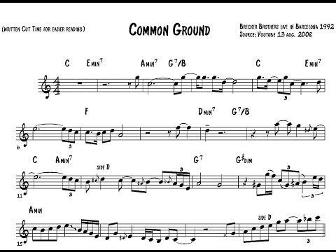 Michael Brecker solo transcription on Common Ground Live w/ Brecker Brothers in Barcelona
