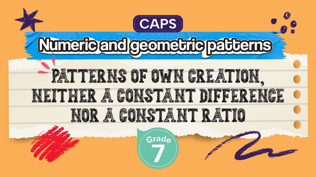 Patterns of own creation, neither a constant difference nor a constant ratio