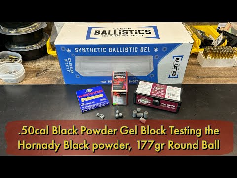 .50cal BP, Testing Hornady's .490 Round Ball in Clear Ballistics Gel