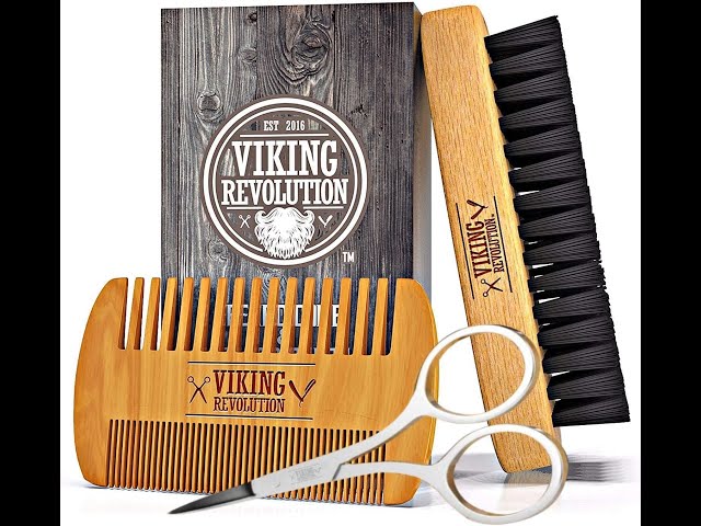 Vídeo relacionado con Viking Revolution - Set de Cepillo y Peine para Barba - Regalos Hombre - Cerdas de Jabalí Naturales y Peine de Madera de Doble Acción, Incluye Bolsa de Viaje - Regalos Originales Para Hombre