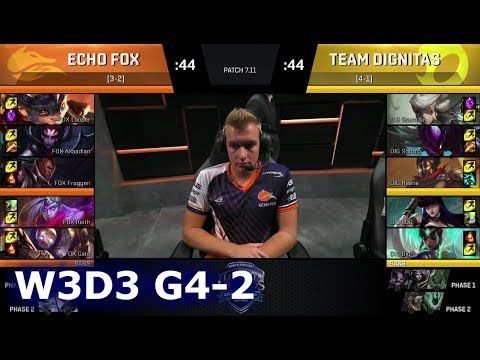 Dignitas vs Echo Fox | Game 2 S7 NA LCS Summer 2017 Week 3 Day 3 | DIG vs FOX G2 W3D3