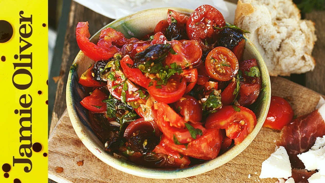 The best tomato salad and chorizo: Jamie Oliver