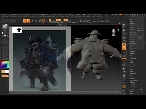 pirateModel - 2D to 3D ART Zbrush