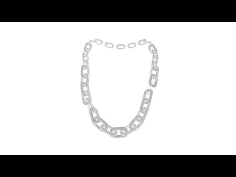 Rara Avis by Iris Apfel "Chained" Resin Link Necklace