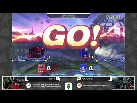 S4@GU 6-14 (Loser's Finals): Raffi-X (ROB) vs HSG Craftis (Sonic)