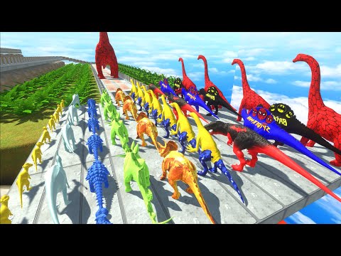 All Color ARBS Dinosaurs Death Run - Animal Revolt Battle Simulator
