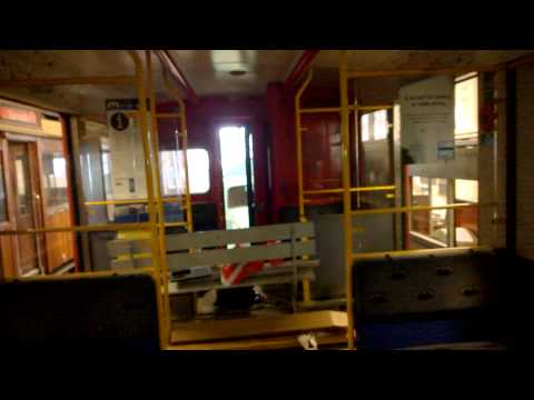 Inside the redbird metro in Oslo (T1 1018 and 1076)