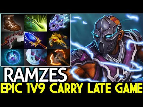 RAMZES [Anti Mage] Epic 1v9 Gameplay 9 Items Carry Late Game 7.22 Dota 2
