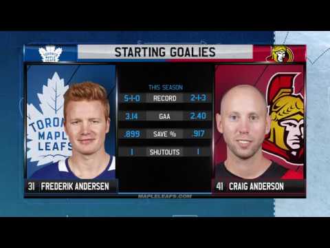 Molson Canadian Game Day: Toronto at Ottawa - October 21, 2017