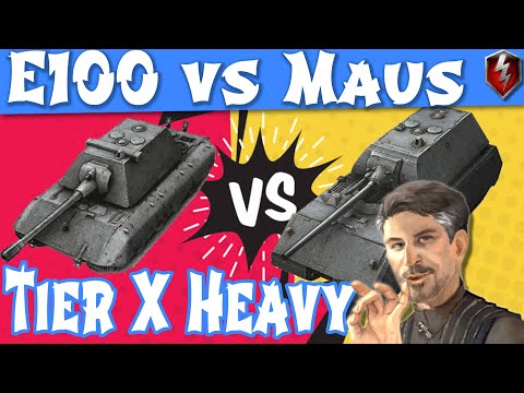 E100 vs Maus WOT Blitz Comparing the German Super Heavies | @Littlefinger on World of Tanks Blitz