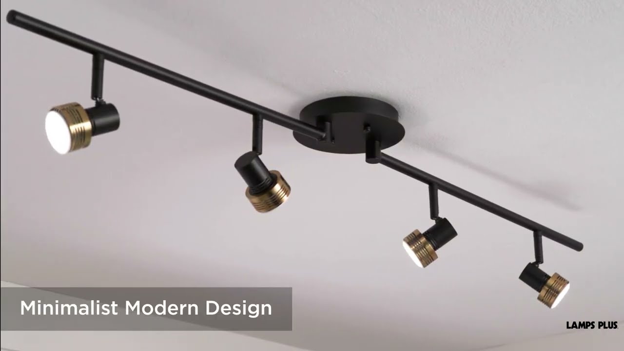 Video 1 Watch a Video About the ProTrack 6.5W 4-Light Black and Gold LED Track Fixture