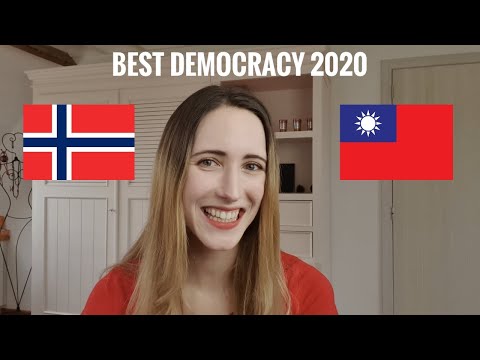 2020年最佳民主 - 台灣、中國和挪威的民主指數得分（Best democracy in 2020  - 台灣民主 Taiwan, China and Norway's democracy index score）