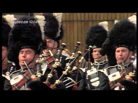 Royal Scots Dragoon Guards band on parade, 1974
